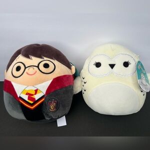 Squishmallows Harry Potter & Hedwig Owl Plush Set